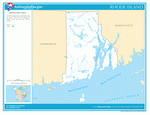 Map of rivers and lakes of Rhode Island