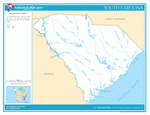 Map of rivers and lakes of South Carolina