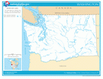 Map of rivers and lakes of Washington