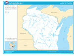 Map of rivers and lakes of Wisconsin