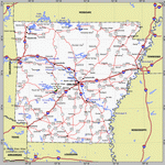 Map of Arkansas state