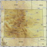 Map of relief of Colorado
