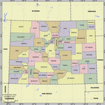 Map of division into districts of Colorado