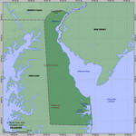 Map of relief of Delaware