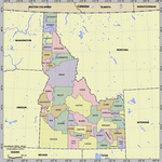 Map of division into districts of Idaho