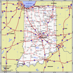 Map of Indiana state