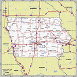 Map of Iowa state