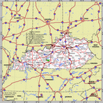 Map of Kentucky state