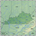 Map of relief of Kentucky