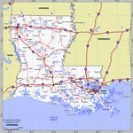Map of Louisiana state