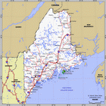 Map of Maine state