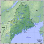 Map of relief of Maine
