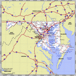 Map of Maryland state