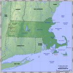 Map of relief of Massachusetts
