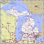 Map of Michigan state