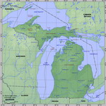 Map of relief of Michigan