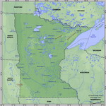 Map of relief of Minnesota