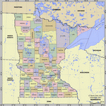 Map of division into districts of Minnesota