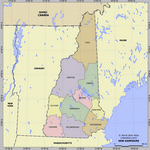 Map of division into districts of New Hampshire