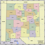 Map of division into districts of New Mexico