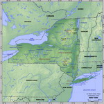 Map of relief of New York