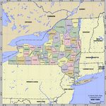 Map of division into districts of New York