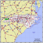 Map of North Carolina state