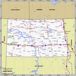 Map of North Dakota state