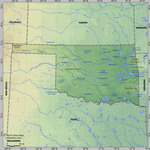 Map of relief of Oklahoma