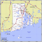 Map of Rhode Island state