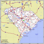 Map of South Carolina state