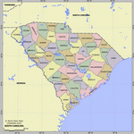 Map of division into districts of South Carolina