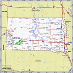 Map of South Dakota state