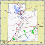 Map of Utah state