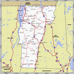 Map of Vermont state