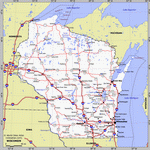 Map of Wisconsin state